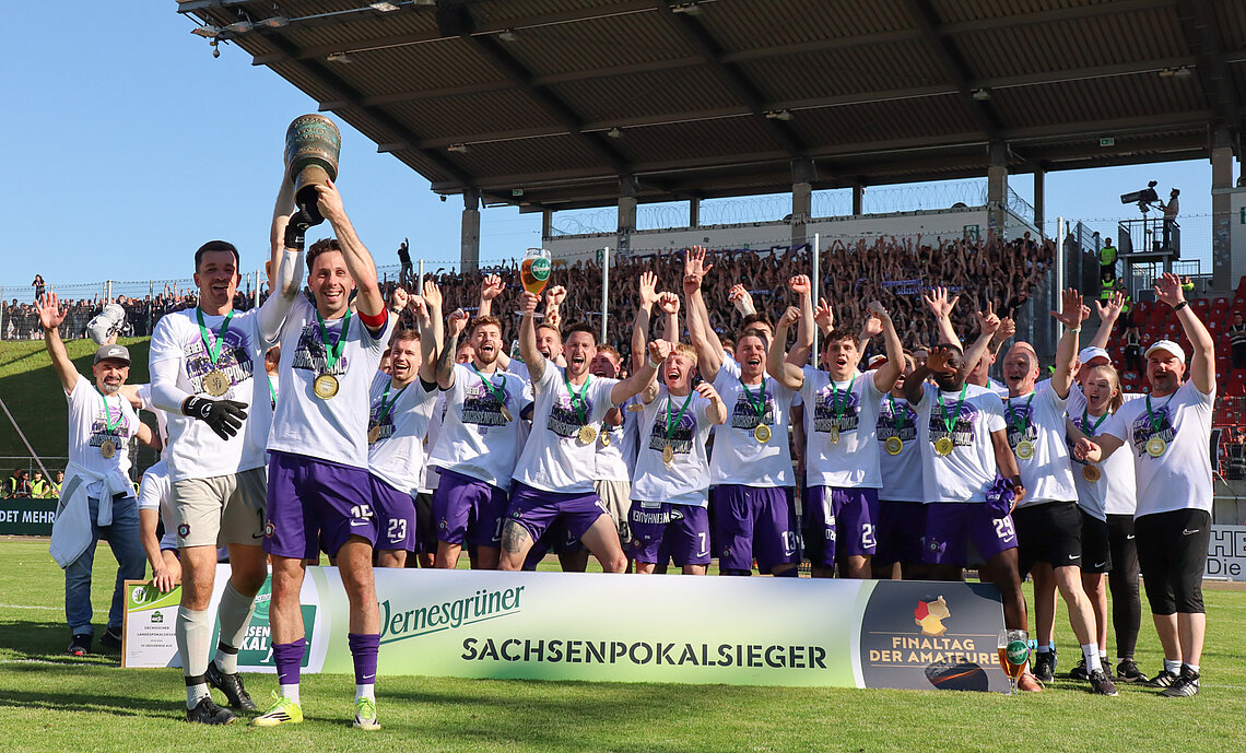 Sieger Wernesgrüner Sachsenpokal 2025/2026: FC Erzgebirge Aue © SFV