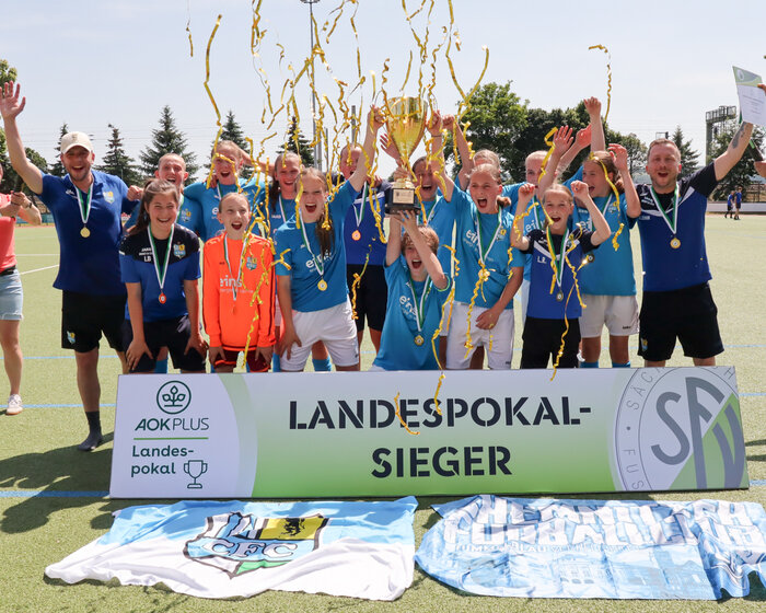 Siegerinnen AOK PLUS Landespokal D-Juniorinnen 2024/2025: Chemnitzer FC © Madlen Straube