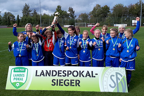 Sieger AOK PLUS Landespokal 2019/2020: SpG Bischofswerda/Biehla/Cunnersdorf © Fabian Grigat