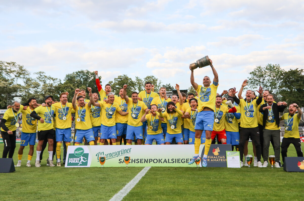 Sieger Wernesgrüner Sachsenpokal 2024/2025: 1. FC Lokomotive Leipzig © SFV