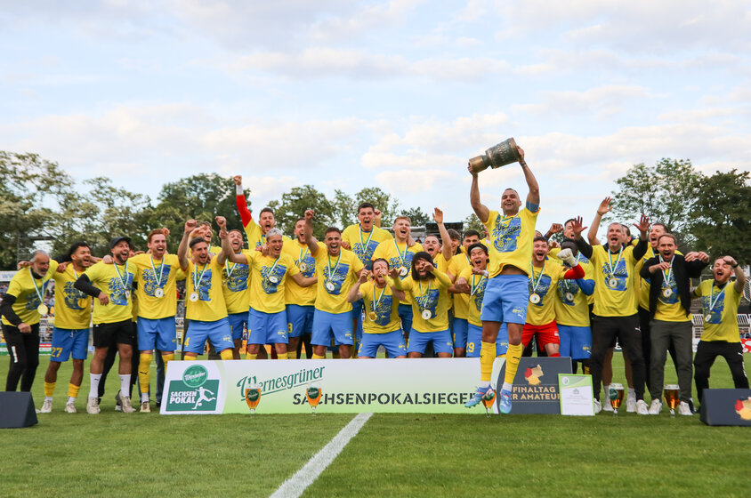 Sieger Wernesgrüner Sachsenpokal 2024/2025: 1. FC Lokomotive Leipzig © SFV