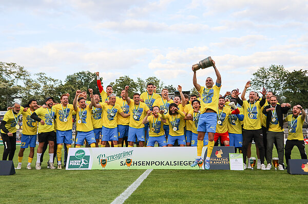 Sieger Wernesgrüner Sachsenpokal 2024/2025: 1. FC Lokomotive Leipzig © SFV
